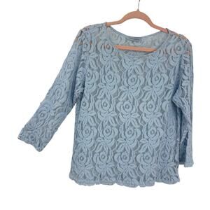 Cut Loose Sheer Lace Top Long Sleeve Pullover Romantic Y2K